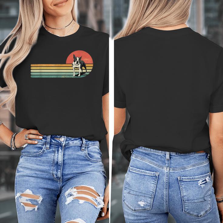 Retro Vintage Boston Terrier Dog Lover Boston Terrier Mom Women's T-Shirt, Couple Gifts, Mom Gifts, Boston Terrier Mom Gifts, funny design