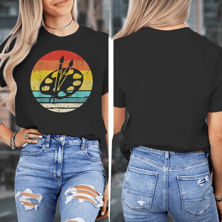 Retro Vintage Paint Palette Costume Artist Art Teacher Men Women Women's T-Shirt, funny design Retro Vintage Paint Palette Costume Artist Art Teacher Men Women Women's T-Shirt, funny design