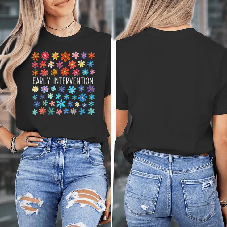 Retro Wildflower Early Intervention Teacher Interventionist Women's T-Shirt, funny design Retro Wildflower Early Intervention Teacher Interventionist Women's T-Shirt, funny design