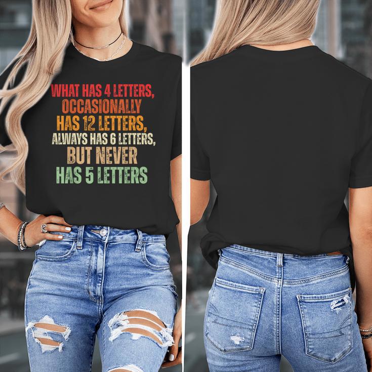 Riddle Wordplay Joke For Grammar Nerds And Teachers Women's T-Shirt, funny design Riddle Wordplay Joke For Grammar Nerds And Teachers Women's T-Shirt, funny design
