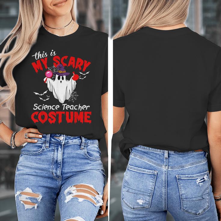 This Is My Scary Science Teacher Costume Ghost Halloween Women's T-Shirt, Science Teacher Gifts, funny design This Is My Scary Science Teacher Costume Ghost Halloween Women's T-Shirt, Science Teacher Gifts, funny design