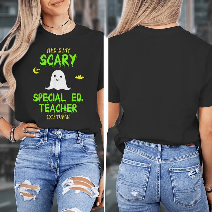 Scary Special Education Ed Teacher Costume Halloween Easy Women's T-Shirt, funny design Scary Special Education Ed Teacher Costume Halloween Easy Women's T-Shirt, funny design