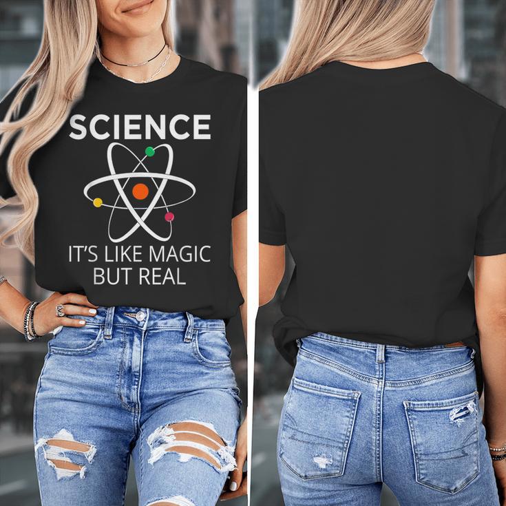 Science It's Like Magic But Real Teachers Students Scientist Women's T-Shirt, Science Teacher Gifts, funny design