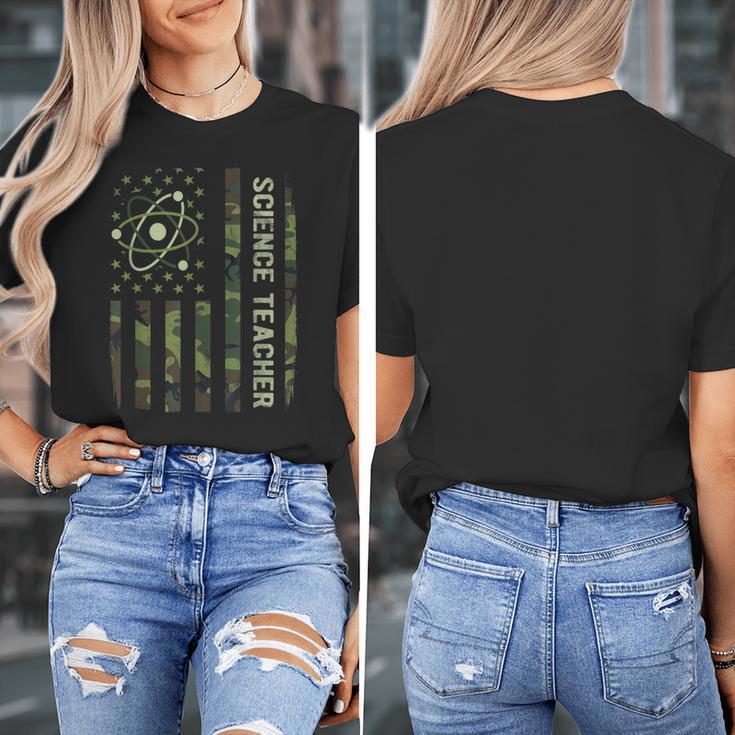 Science Teacher Camo American Flag Back To School Women's T-Shirt, Science Teacher Gifts, funny design Science Teacher Camo American Flag Back To School Women's T-Shirt, Science Teacher Gifts, funny design