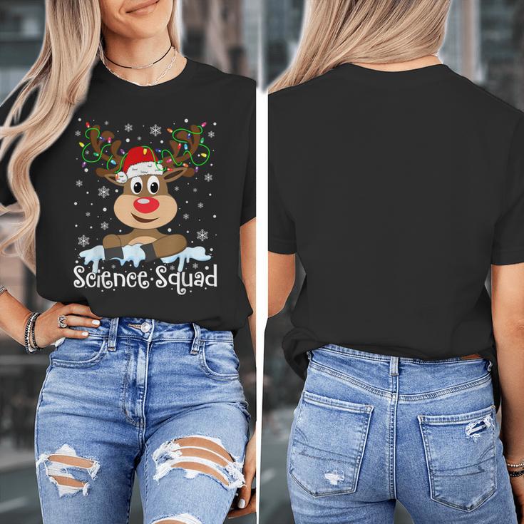 Science Teacher Squad Reindeer Christmas Teacher Xmas Lights For Men Women Women's T-Shirt, Science Teacher Gifts, funny design Science Teacher Squad Reindeer Christmas Teacher Xmas Lights For Men Women Women's T-Shirt, Science Teacher Gifts, funny design