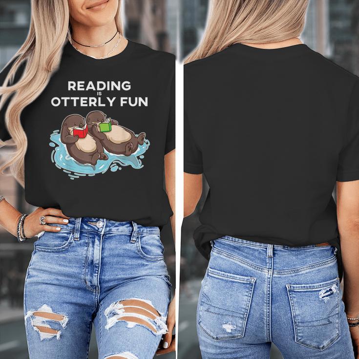 Sea Otter Book Reading Shirt For Bookworm Teachers Women's T-Shirt, funny design