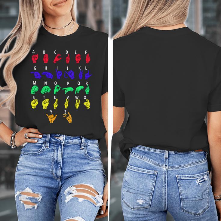 Sign Language Alphabet For ASL Interpreter Deaf Teacher Stud For Men Women Girls Kids Women's T-Shirt, funny design Sign Language Alphabet For ASL Interpreter Deaf Teacher Stud For Men Women Girls Kids Women's T-Shirt, funny design