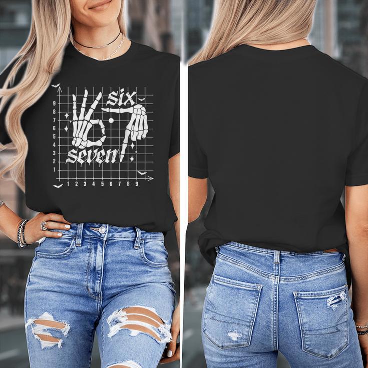 Six Seven Coordinate 67 Skeleton Math Teacher 67 Women's T-Shirt, funny design Six Seven Coordinate 67 Skeleton Math Teacher 67 Women's T-Shirt, funny design