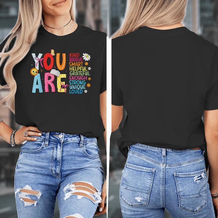 You Are Smart Brave Strong Kind Loved Motivation Teacher Kid Women's T-Shirt, funny design You Are Smart Brave Strong Kind Loved Motivation Teacher Kid Women's T-Shirt, funny design