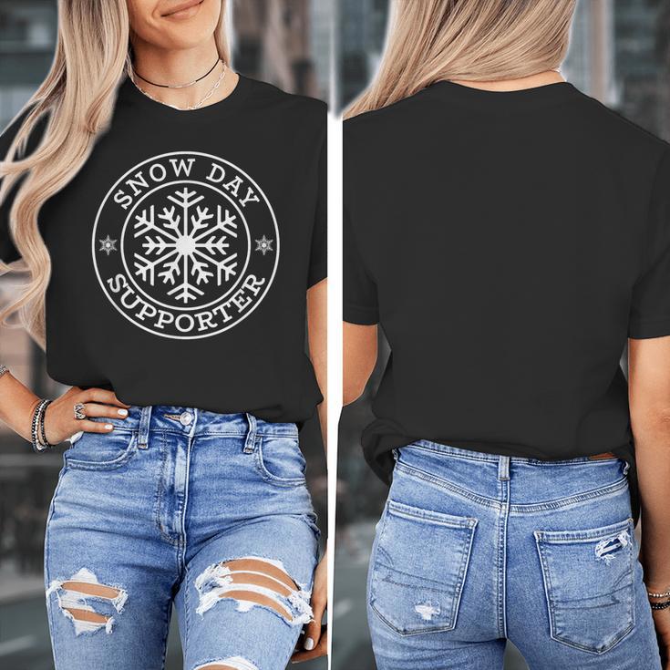 Snow Day Supporter Teacher Student Winter Snowflake Women's T-Shirt, funny design Snow Day Supporter Teacher Student Winter Snowflake Women's T-Shirt, funny design