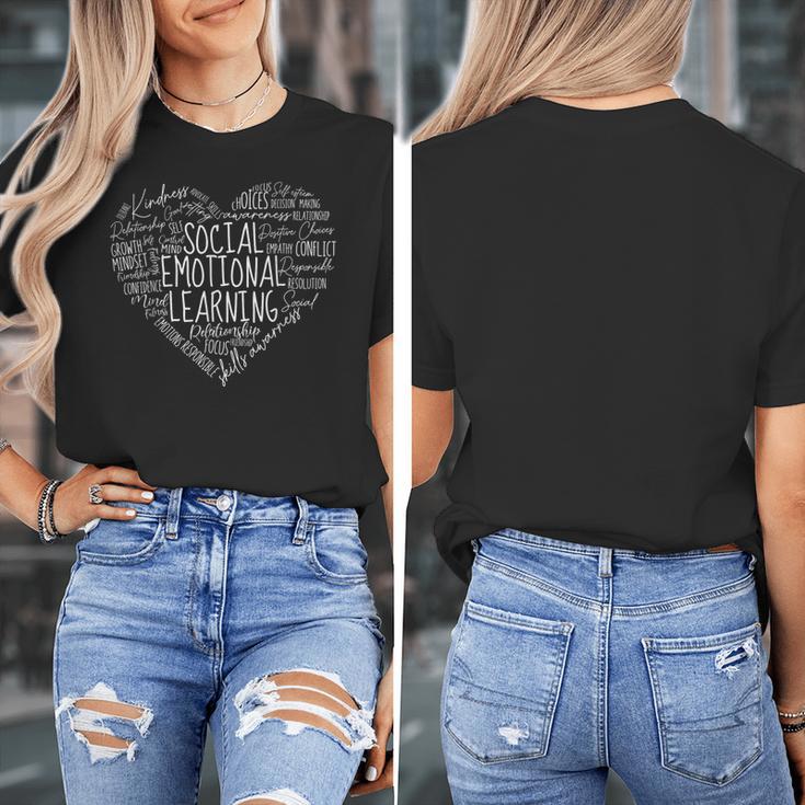 Social Emotional Learning Heart Counselor Teacher SEL Kind Women's T-Shirt, funny design