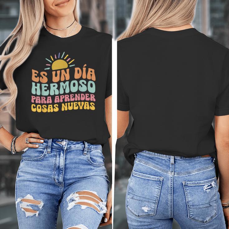 Spanish Multilingual Teacher Dual Languages Bilingual Women's T-Shirt, funny design Spanish Multilingual Teacher Dual Languages Bilingual Women's T-Shirt, funny design