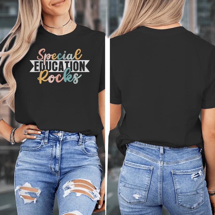Special Education Rocks Sped Teacher Students Back To School Women's T-Shirt, funny design