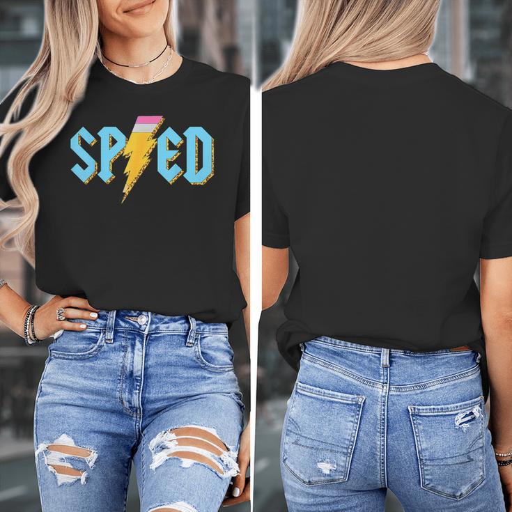 Special Education SPED Rocks Teacher Back To School Rock Women's T-Shirt, funny design Special Education SPED Rocks Teacher Back To School Rock Women's T-Shirt, funny design