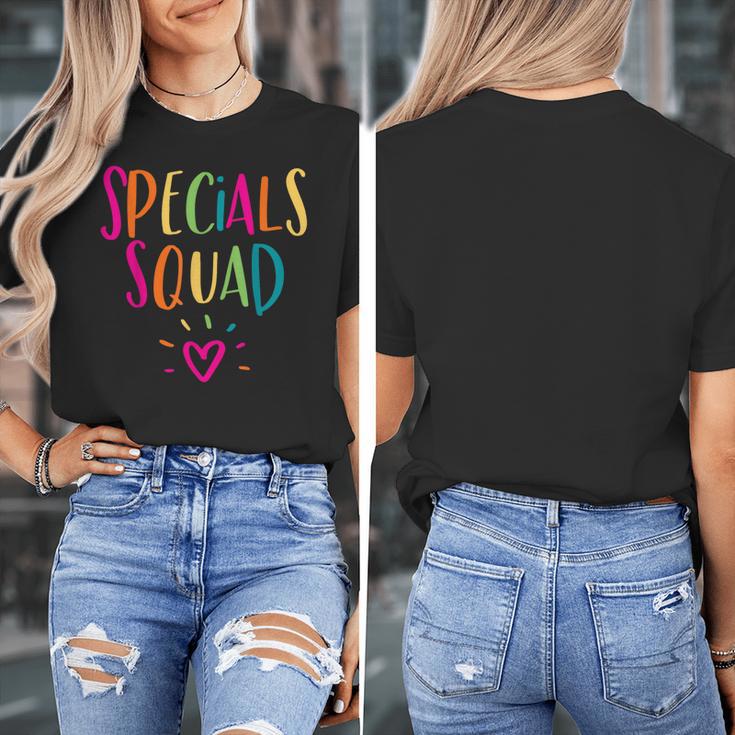 Specials Squad Art Music PE Tech Gym Teacher Team Women's T-Shirt, Pe Teacher Gifts, funny design