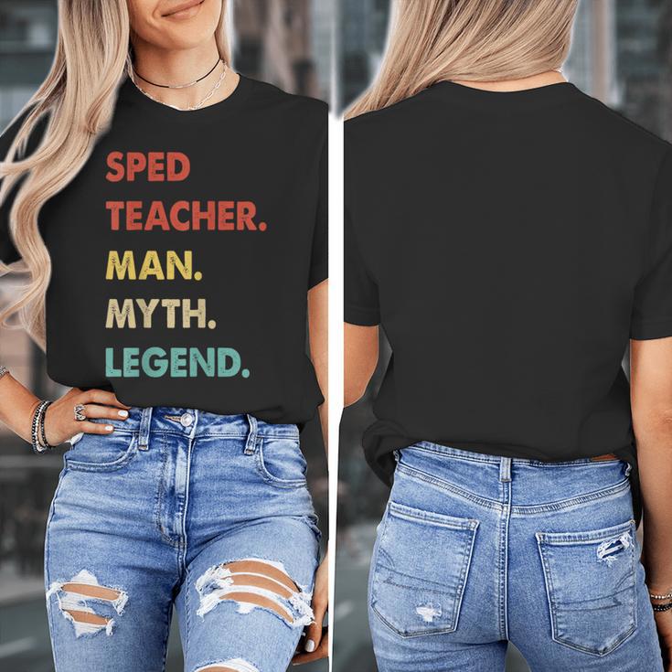 Sped Teacher Man Myth Legend Women's T-Shirt, funny design