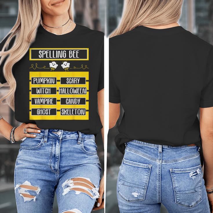 Spelling Bee Halloween Teachers Bee Spelling Competition Women's T-Shirt, funny design Spelling Bee Halloween Teachers Bee Spelling Competition Women's T-Shirt, funny design