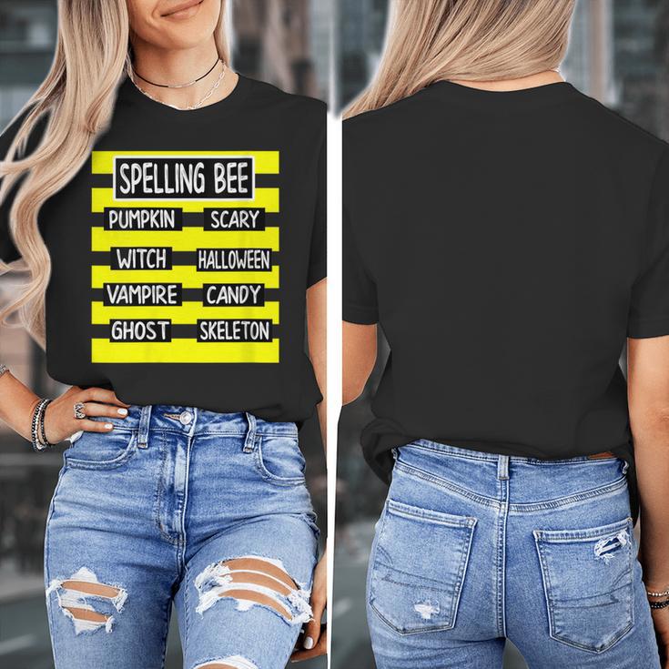 Spelling Bee Pun Halloween Costume For Teachers Women's T-Shirt, funny design Spelling Bee Pun Halloween Costume For Teachers Women's T-Shirt, funny design