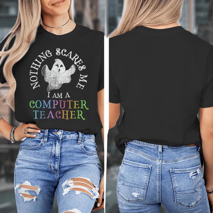 This Is My Spooky COMPUTER TEACHER Costume Don't Scare Me Women's T-Shirt, funny design