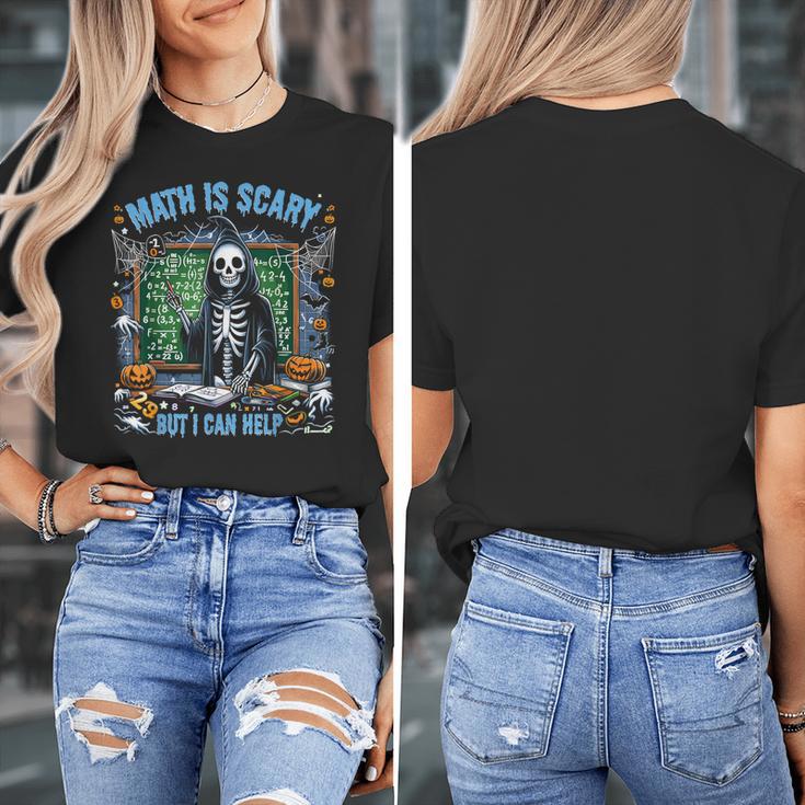 Spooky Halloween Math Teacher Women's T-Shirt, funny design