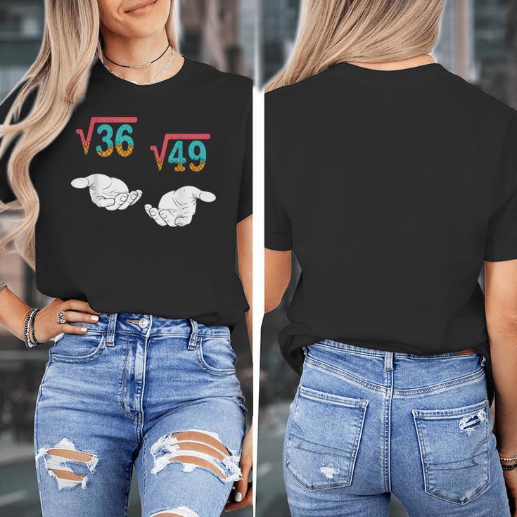 Square Root 36 49 Meme 67 Ice Cream Drip Math Teacher Tee Women's T-Shirt, funny design Square Root 36 49 Meme 67 Ice Cream Drip Math Teacher Tee Women's T-Shirt, funny design