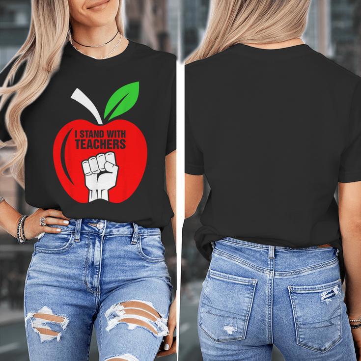 I Stand With Teachers Tshirt Women's T-Shirt, funny design