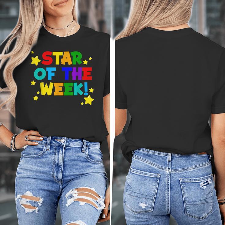 Star Of The Week Cheerful Recognition Student Teachers Class Men Women Kids Women's T-Shirt, funny design Star Of The Week Cheerful Recognition Student Teachers Class Men Women Kids Women's T-Shirt, funny design