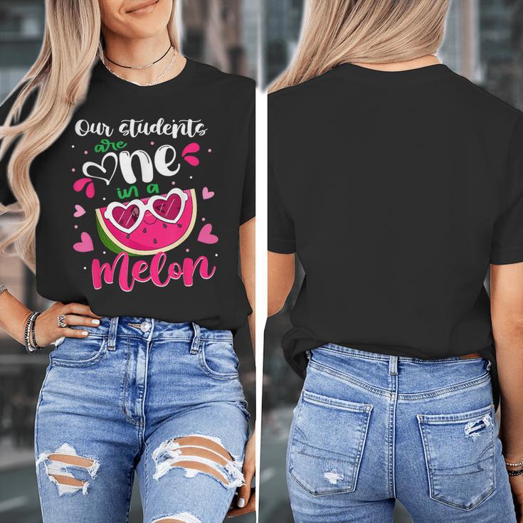 Our Students Are One In A Melon Teacher Watermelon Summer Women's T-Shirt, funny design