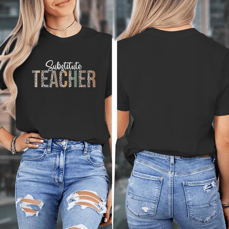 Substitute Teacher Supplies For Teachers Leopard For Men Women Women's T-Shirt, funny design Substitute Teacher Supplies For Teachers Leopard For Men Women Women's T-Shirt, funny design