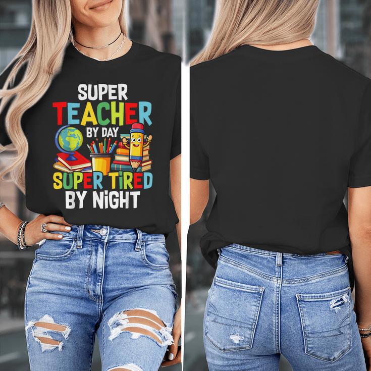 Super Teacher By Day Super Tired By Night Women's T-Shirt, Super Teacher Gifts, funny design Super Teacher By Day Super Tired By Night Women's T-Shirt, Super Teacher Gifts, funny design