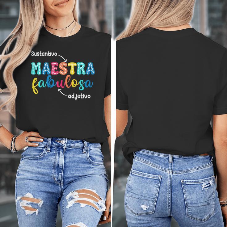 Sustantivo Maestra Fabulosa Adjetivo Spanish Teacher Women's T-Shirt, funny design Sustantivo Maestra Fabulosa Adjetivo Spanish Teacher Women's T-Shirt, funny design