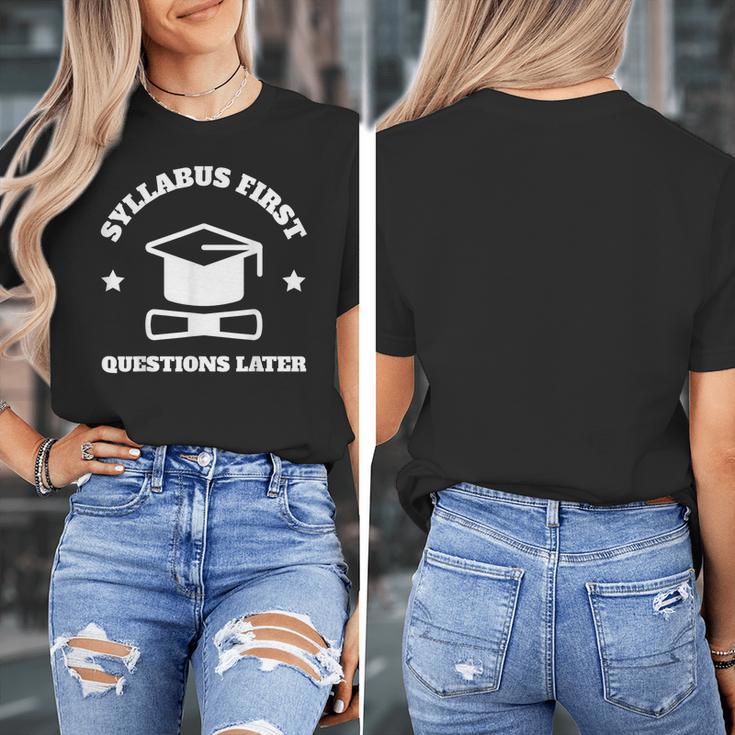 SYLLABUS PROFESSOR TEACHER Women's T-Shirt, funny design SYLLABUS PROFESSOR TEACHER Women's T-Shirt, funny design