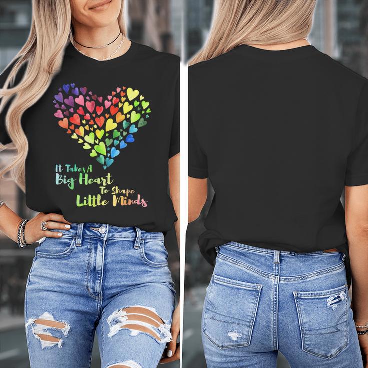 It Takes A Big Heart To Shape Little Minds Teacher Student Men Women Kids Women's T-Shirt, funny design It Takes A Big Heart To Shape Little Minds Teacher Student Men Women Kids Women's T-Shirt, funny design