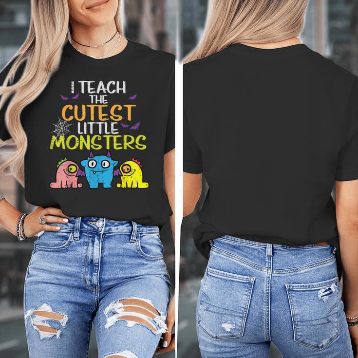 I Teach Cutest Little Monsters Halloween Teacher Men Women Women's T-Shirt, funny design I Teach Cutest Little Monsters Halloween Teacher Men Women Women's T-Shirt, funny design