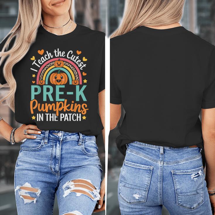 I Teach The Cutest Pre-K Pumpkin Teacher Student Halloween Women's T-Shirt, funny design I Teach The Cutest Pre-K Pumpkin Teacher Student Halloween Women's T-Shirt, funny design