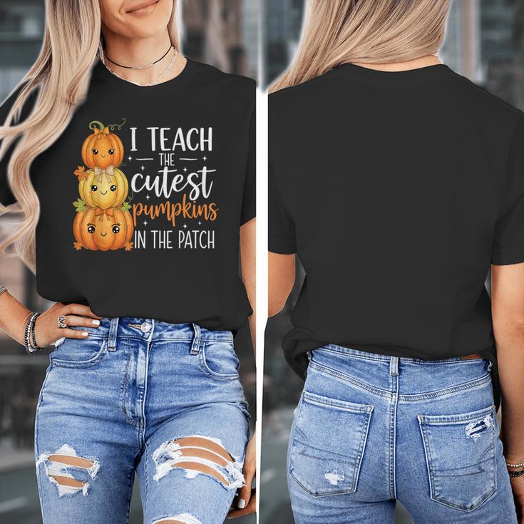 I Teach The Cutest Pumpkins In The Patch Fall Autumn Teacher Women's T-Shirt, funny design I Teach The Cutest Pumpkins In The Patch Fall Autumn Teacher Women's T-Shirt, funny design