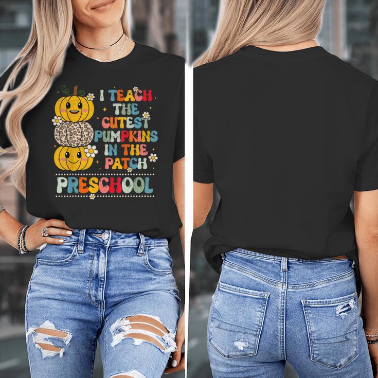 I Teach The Cutest Pumpkins Preschool Teacher Halloween Women's T-Shirt, funny design I Teach The Cutest Pumpkins Preschool Teacher Halloween Women's T-Shirt, funny design