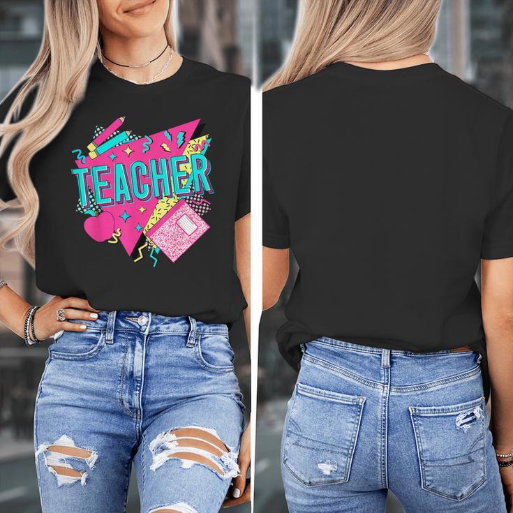 Teacher 90s Retro Colorful Teacher Of The 90s Back To School Women's T-Shirt, 90s Teacher Gifts, funny design Teacher 90s Retro Colorful Teacher Of The 90s Back To School Women's T-Shirt, 90s Teacher Gifts, funny design