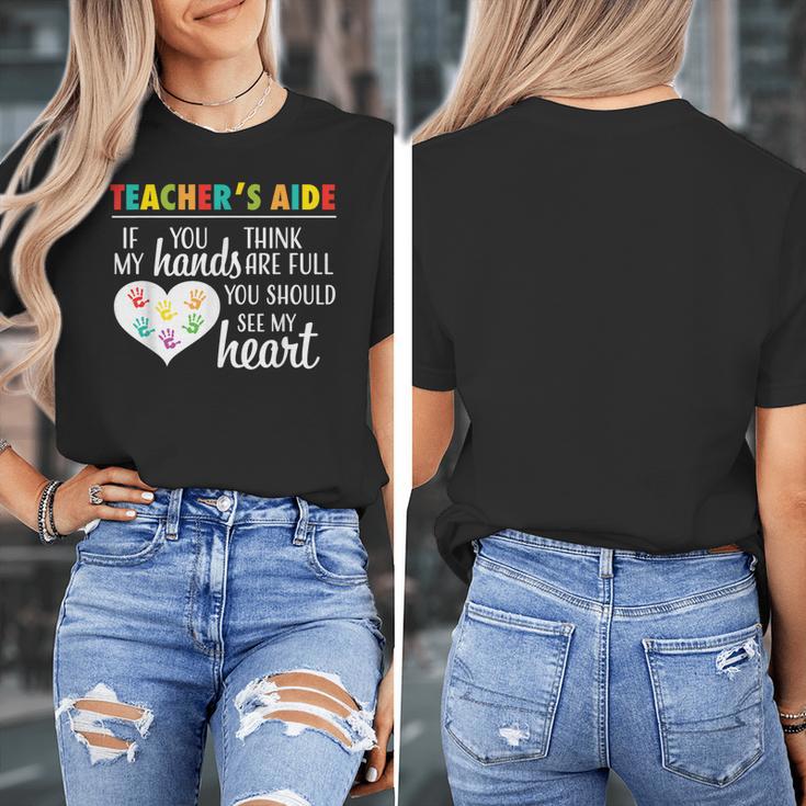 Teacher Aide Appreciation Cute Heart Tee For Women Women's T-Shirt, funny design
