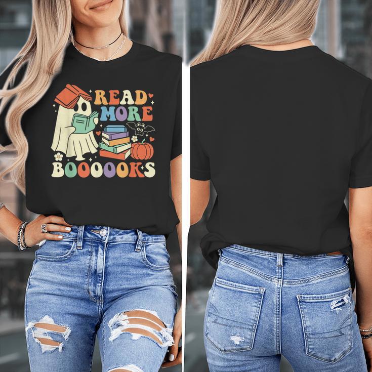 Teacher Halloween Cute Booooks Ghost Read More Books Women's T-Shirt, funny design Teacher Halloween Cute Booooks Ghost Read More Books Women's T-Shirt, funny design