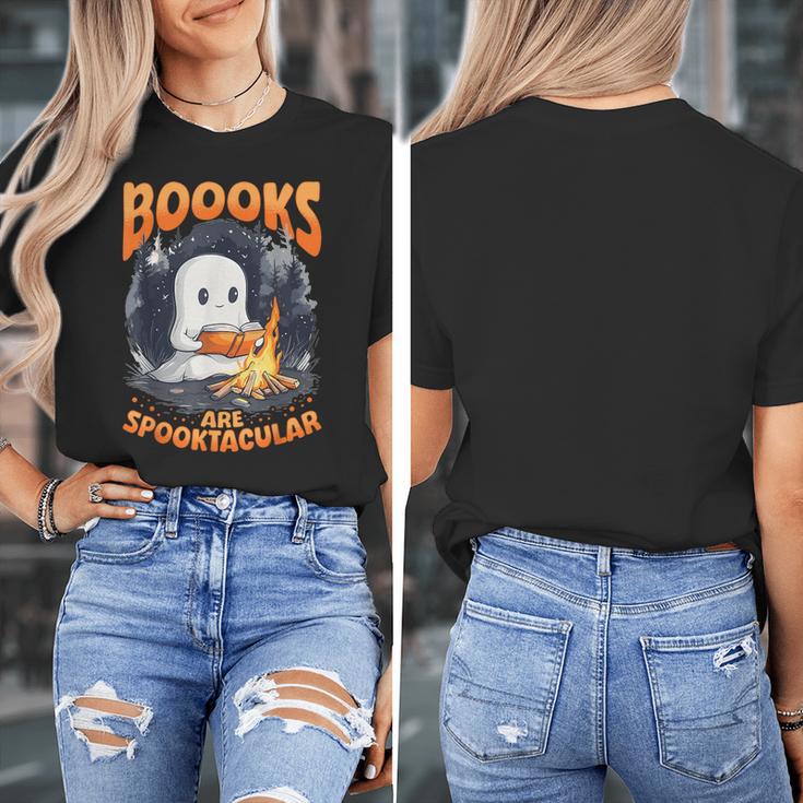 Teacher Halloween Ghost Reading Book Animal Boooks Are Women's T-Shirt, funny design Teacher Halloween Ghost Reading Book Animal Boooks Are Women's T-Shirt, funny design