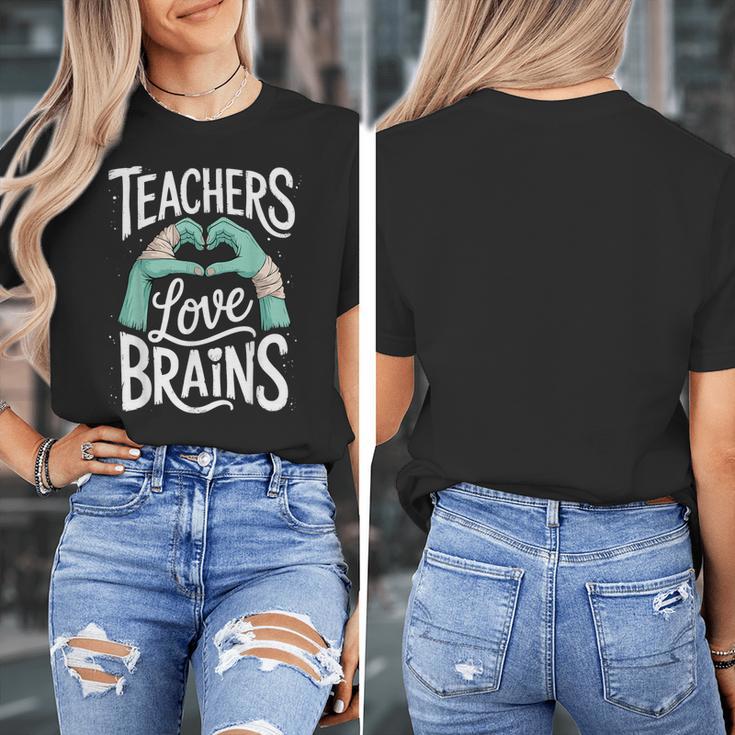 Teacher Halloween Shirt Women Men Teachers Love Brains Women's T-Shirt, funny design Teacher Halloween Shirt Women Men Teachers Love Brains Women's T-Shirt, funny design
