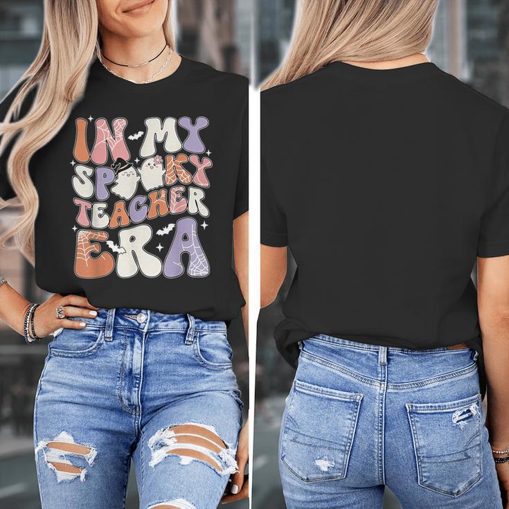 Teacher Halloween In My Spooky Teacher Era Retro Groovy Women's T-Shirt, Groovy Teacher Gifts, funny design Teacher Halloween In My Spooky Teacher Era Retro Groovy Women's T-Shirt, Groovy Teacher Gifts, funny design