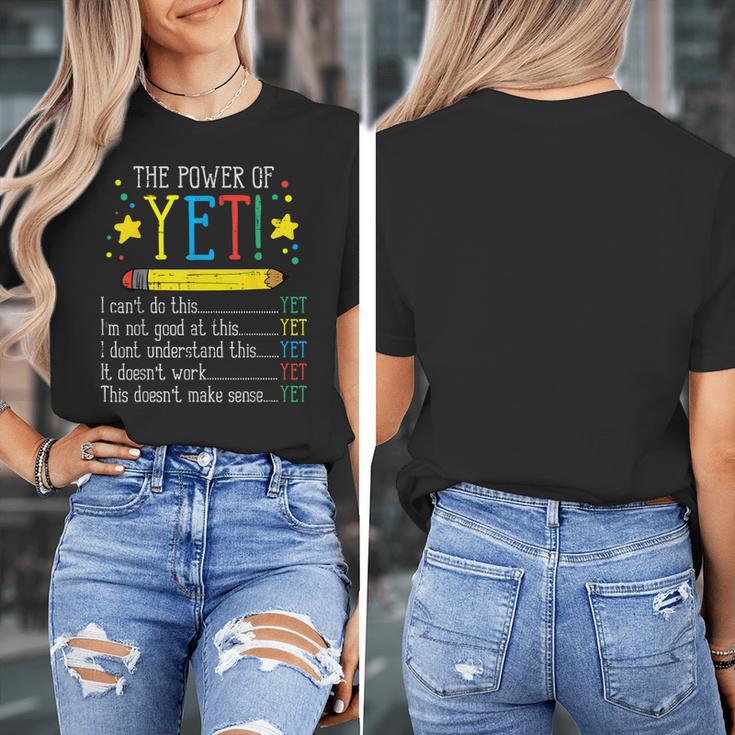Teacher Power Of Yet Cant Do This Inspirational Women Men Women's T-Shirt, funny design Teacher Power Of Yet Cant Do This Inspirational Women Men Women's T-Shirt, funny design