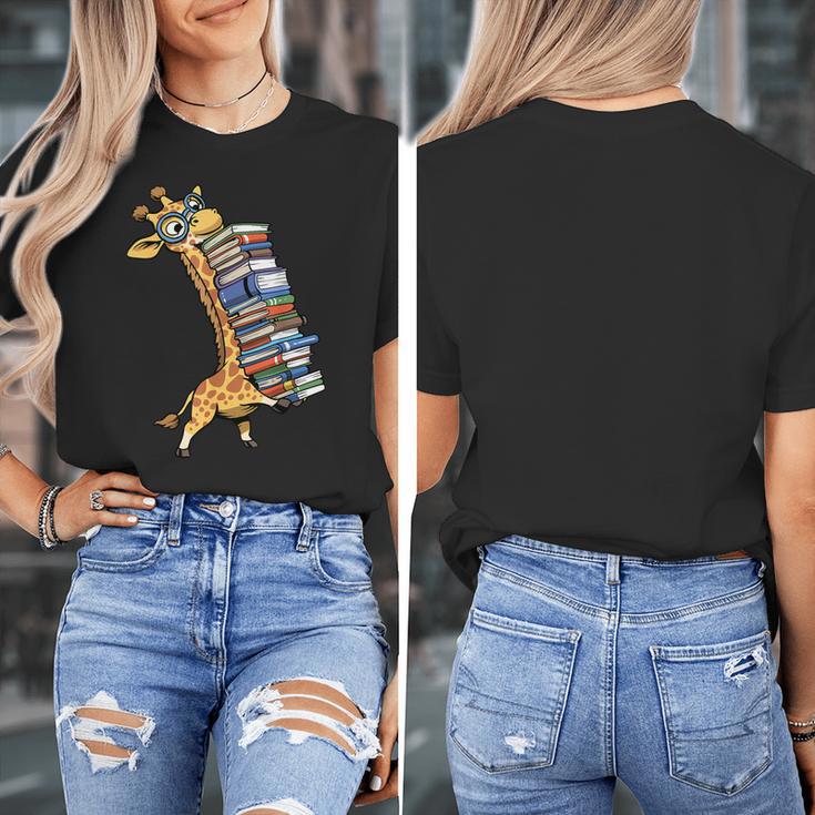 Teacher Shirt Giraffe Holding Books Bookworm Librarian Women's T-Shirt, funny design Teacher Shirt Giraffe Holding Books Bookworm Librarian Women's T-Shirt, funny design