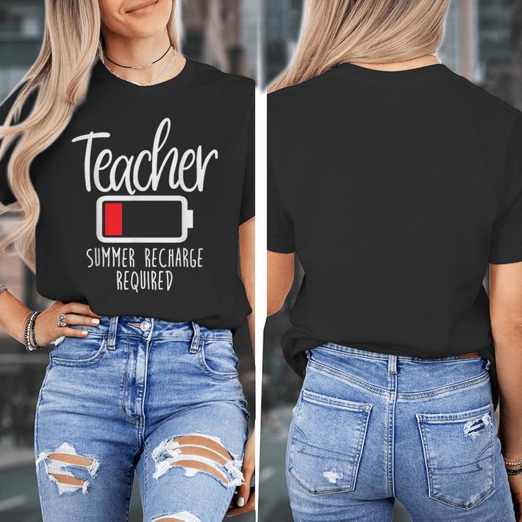 Teacher Summer Recharge Required Last Day School Women Women's T-Shirt, funny design Teacher Summer Recharge Required Last Day School Women Women's T-Shirt, funny design