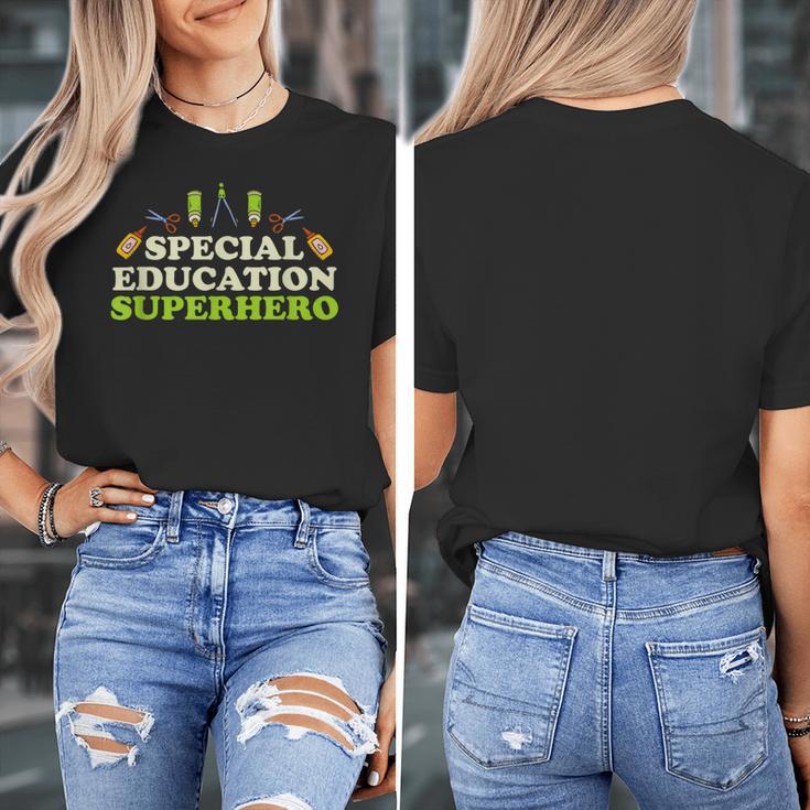 Teacher Superhero Student Educator Special Education Women's T-Shirt, funny design