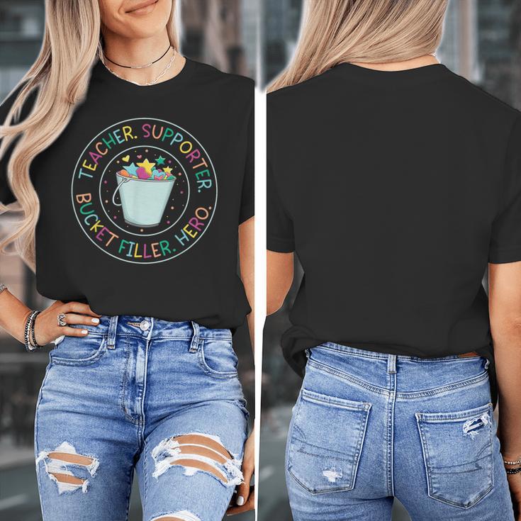 Teacher Supporter Bucket Filler Hero Women's T-Shirt, funny design