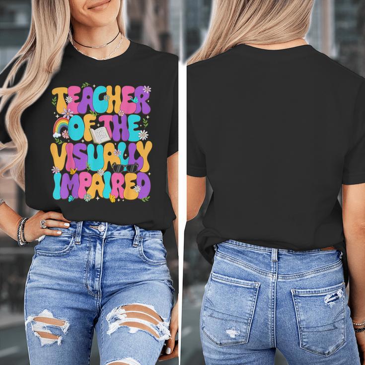 Teacher Of The Visually Impaired Blindness Awareness Women's T-Shirt, funny design Teacher Of The Visually Impaired Blindness Awareness Women's T-Shirt, funny design