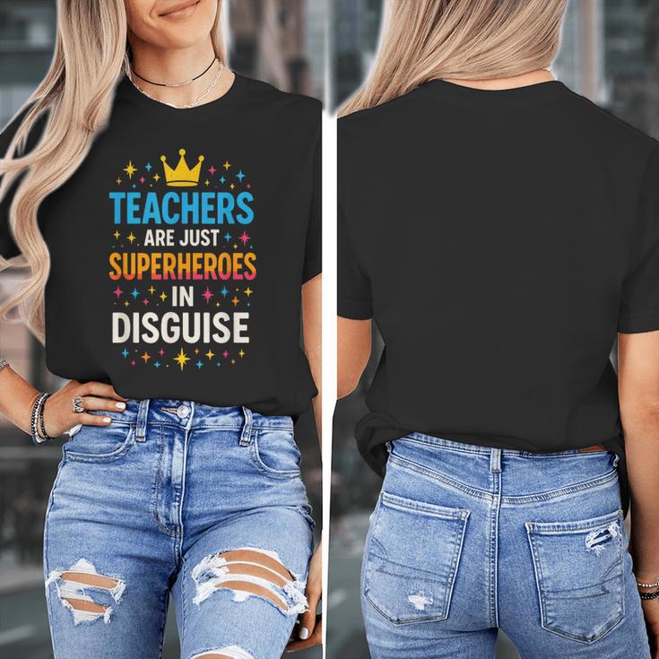 Teachers Are JUST Superheroes Fun School Women's T-Shirt, funny design Teachers Are JUST Superheroes Fun School Women's T-Shirt, funny design